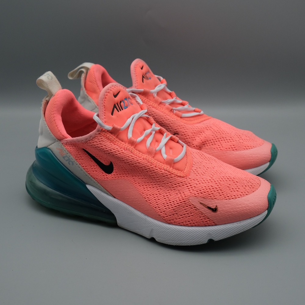 Nike Air Max 270 Sneakers 8 Coral Teal AH6789-800 Running Shoes